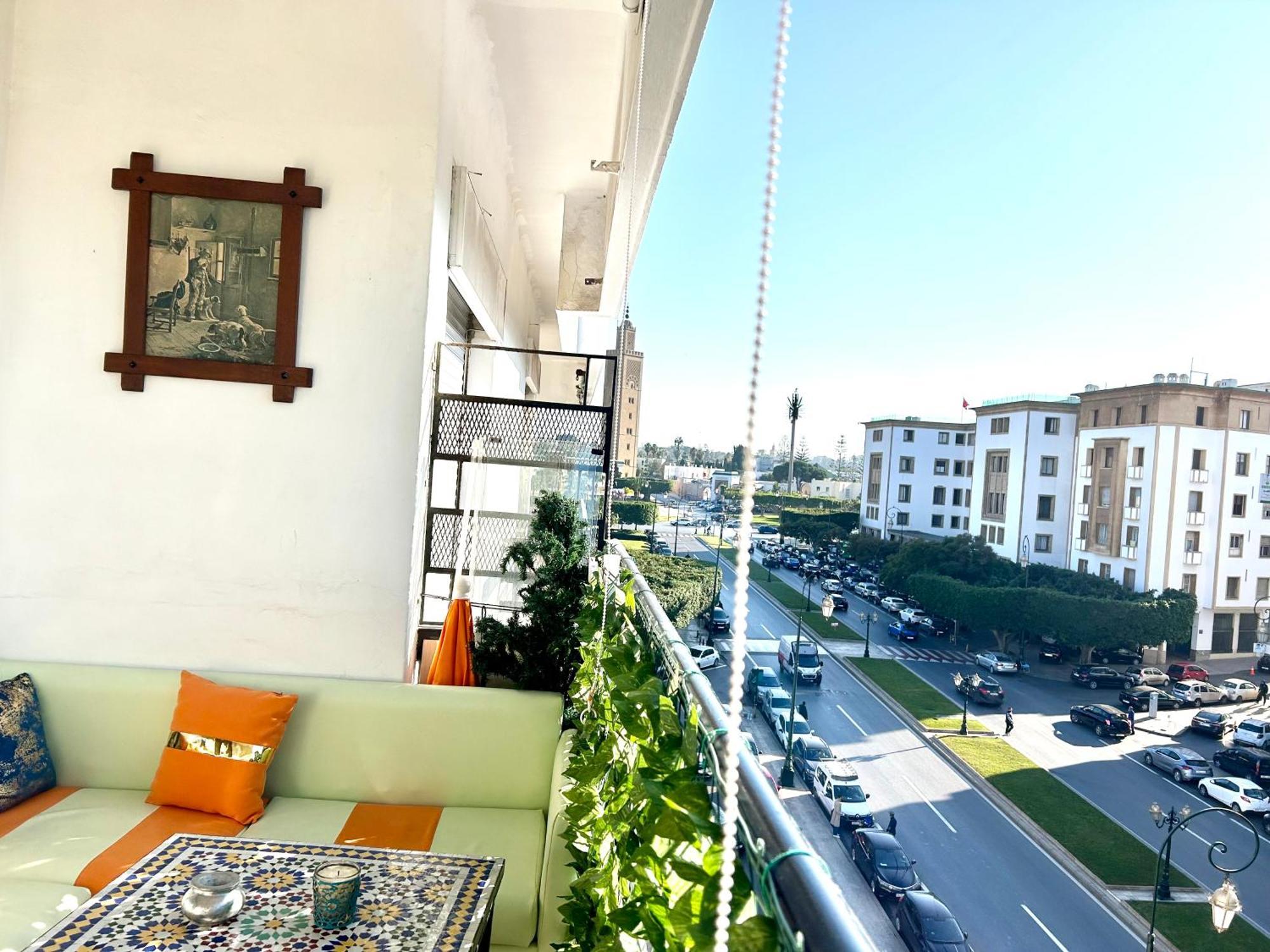 Panoramic View Of Downtown Rabat Lägenhet Exteriör bild
